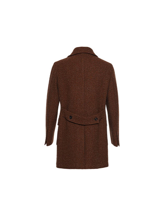 callisto大师系列橙色纯棉羊毛大衣 商品图1