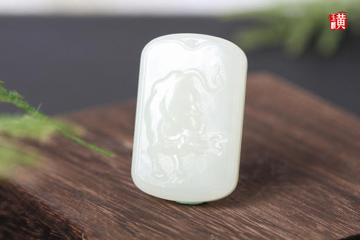 和田玉白玉生肖【牛】吊坠  配精美挂绳 商品图1