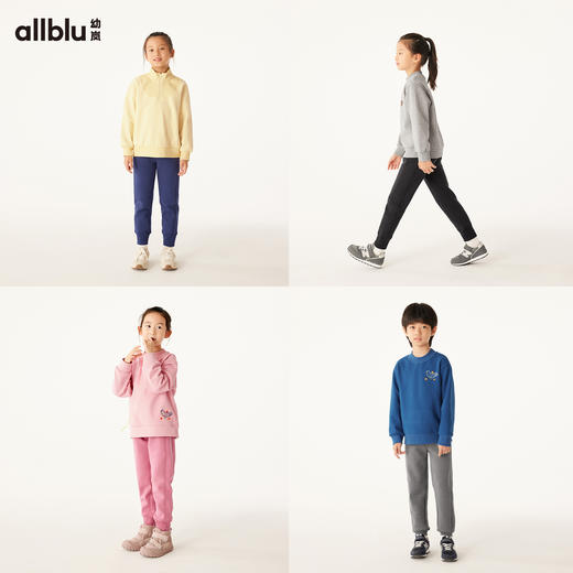 【冬Vol.3】allblu幼岚【雪顶绒】儿童束口裤男女童24冬新款加绒保暖弹力长裤ZY 商品图2