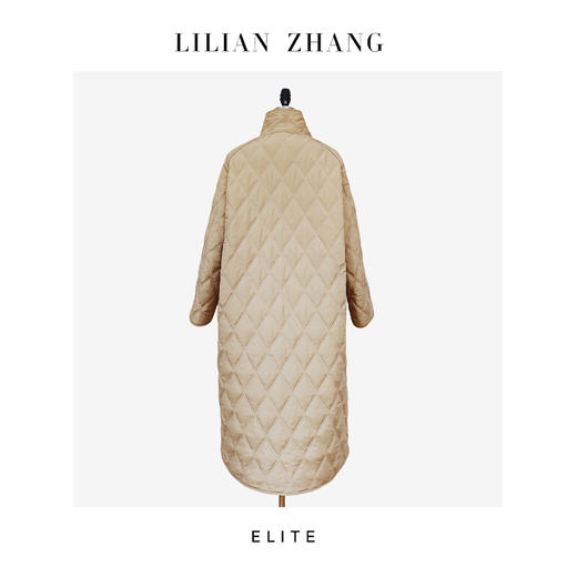 E-定制—时尚轮回、轻奢名媛—英伦菱形Oversized长棉服大衣 2406011 商品图2