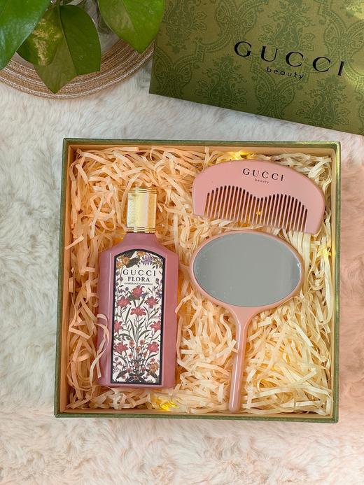 B120326解决直男选礼物的苦恼粉绮梦香水100ml+化妆镜+梳子+灯串+拉菲草圣诞节礼盒 商品图7