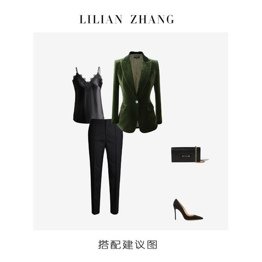 LILIAN ZHANG 定制——纯色通勤打底蕾丝吊带质感背心  2402027 商品图2