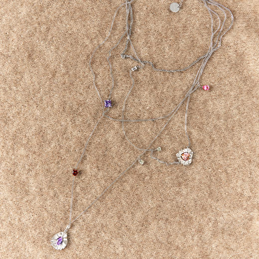 lost in echo2025春夏新款原创高级多层锆石吊坠925纯银长项链女 商品图2