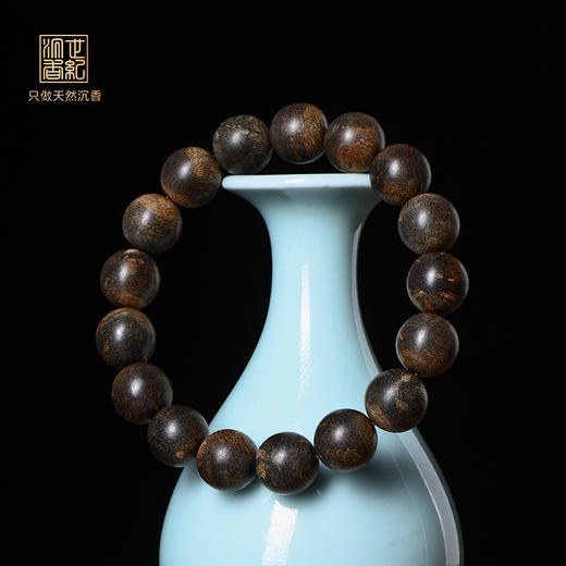 千年都蓬丨香中珍珠丨天然都蓬沉香手串 沉水级 12.6mm*17颗 19.7克 SP10253 商品图0