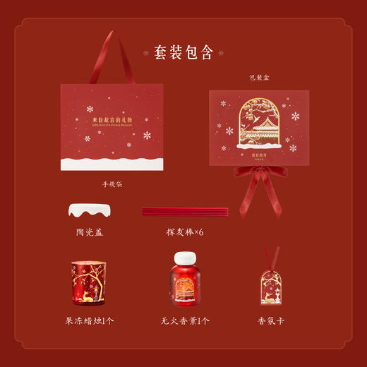 【故宫家居】故宫雪无火香薰蜡烛套装文创礼盒新年生日礼物 商品图1