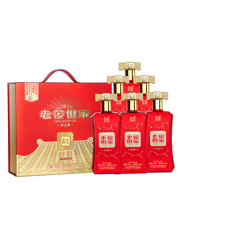 【酒厂直营】52度老窖世家酒和之善 （500ml*2)*3盒    泸州老窖官方旗舰店