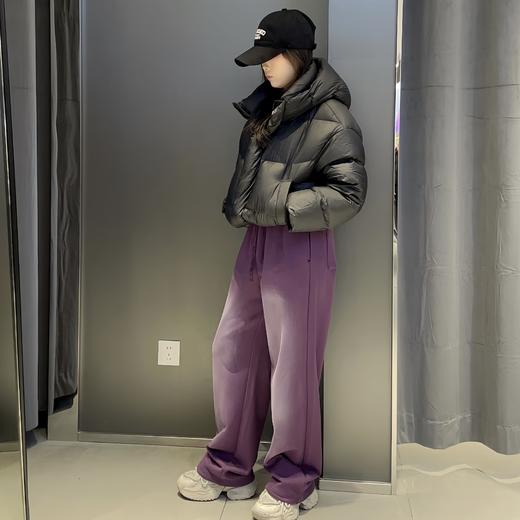 MZ松紧腰小图标抓绒阔腿裤（紫） 冬季 944010300321 商品图2
