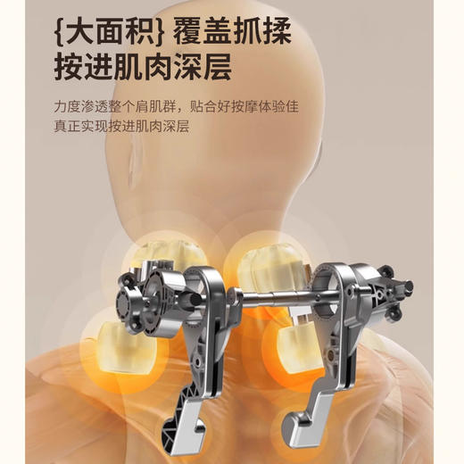 【揉捏劲爽体验，舒享解乏一身轻】新款斜方机按摩仪 肩颈按摩机 颈椎热敷家用颈椎按摩按摩仪-QQ 商品图1