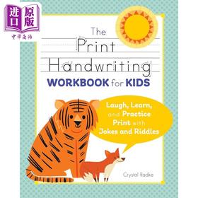 【中商原版】小学儿童印刷体手写练习册 The Print Handwriting Workbook for Kids 用笑话谜语学习英语书写练习印刷体英文原版