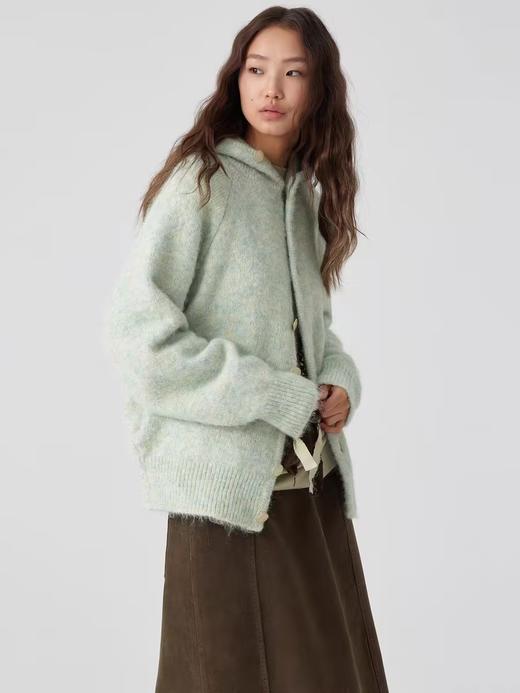 Simple Project/M24209/马海毛连帽纽扣毛衣 商品图2