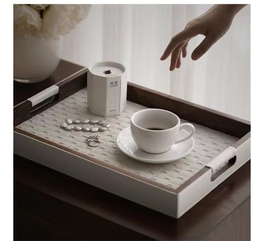 【3色可选】娜家皮质滕格纹编织托盘 商品图4