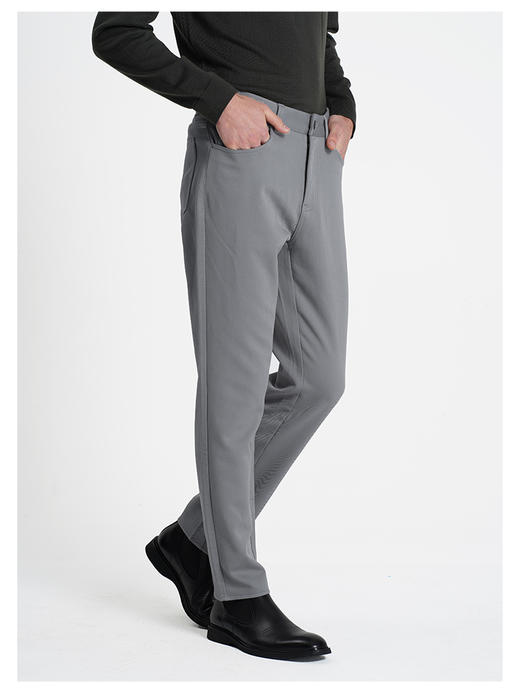 callisto灰色聚酯纤维混纺休闲裤 商品图3