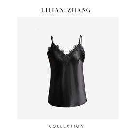 LILIAN ZHANG 定制——纯色通勤打底蕾丝吊带质感背心  2402027
