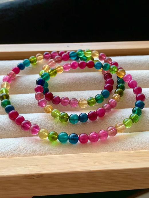 5mm-6mm多圈彩虹碧玺手串 商品图3