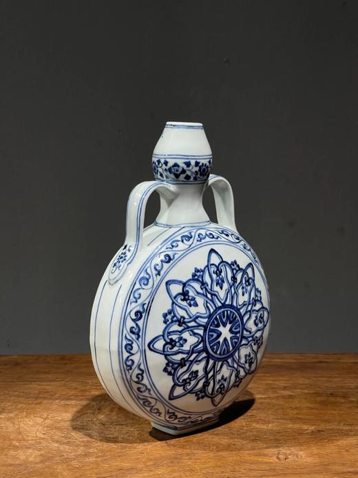 青花绘波斯星纹双系葫芦扁壶，顺丰包邮 商品图4
