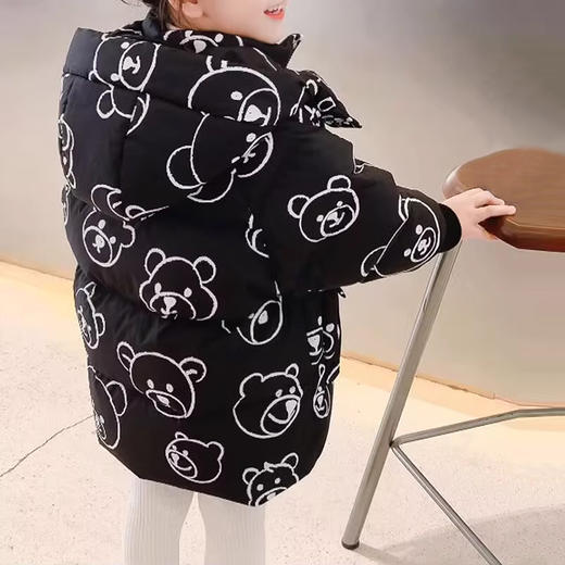 裁缝学苑TQ133女童连帽羽绒服纸样儿童中长款加厚防风外套童装样板 商品图3