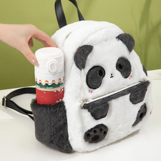 【故宫包】墨宝熊猫周边双肩包可爱毛绒包包文创生日礼物 商品图3