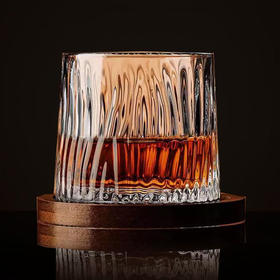 门堂丨冰川转转杯 玻璃杯 配杯托