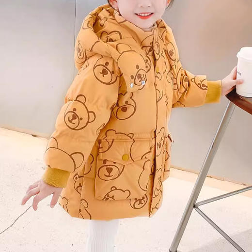 裁缝学苑TQ133女童连帽羽绒服纸样儿童中长款加厚防风外套童装样板 商品图2