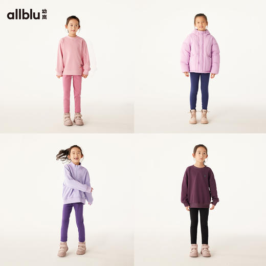 【冬Vol.3】allblu幼岚【雪顶绒】儿童打底裤男女童24冬新款加绒保暖弹力长裤ZY 商品图2