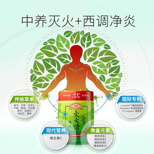 【保税仓】香港小主火火清胶囊45粒/瓶 草本清火 中养西调 商品图1