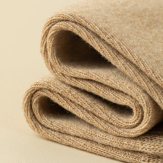 洁丽雅3双装女士棉质长筒袜弹力舒适柔软无骨高支简约纯色护膝袜 商品图6