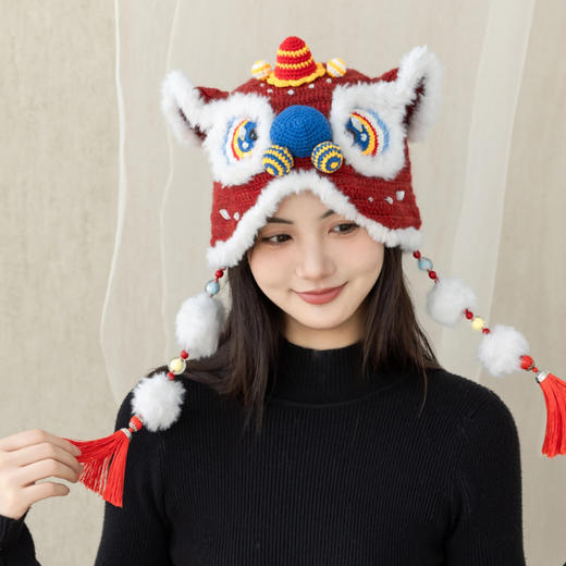 苏苏姐家醒狮帽子&斗篷材料包手工diy钩针编织毛线团 商品图2