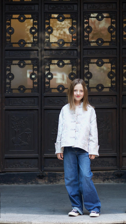 盛唐牡丹|儿童系列|Kids 缠枝宝相花双面穿外套 商品图0