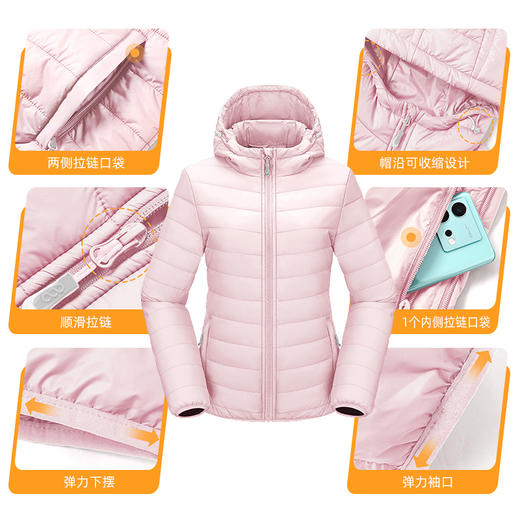 【秒杀！169秒杀！可收纳！】33000ft超轻棉服男女款冬季户外运动防水防寒保暖轻薄可收纳大码外套 商品图5