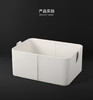 【白色】娜家编织纹拉环提手收纳盒 商品缩略图0