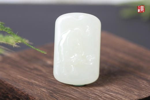 和田玉白玉生肖【牛】吊坠  配精美挂绳 商品图0