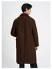 callisto大师系列咖啡色绵羊毛混纺大衣 商品缩略图4