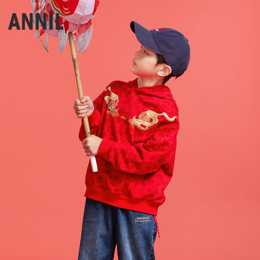 男女童带帽长袖卫衣春季新款安奈儿童装实体店同款AM511504 商品图1