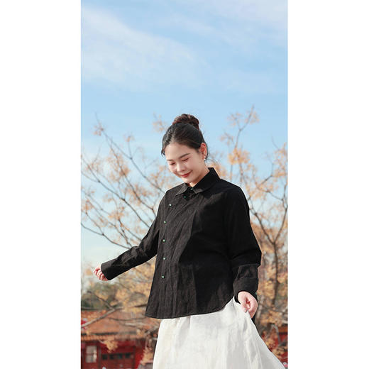 【抖音专属】夜月•新中式衬衣（24810116阑夜） 商品图3
