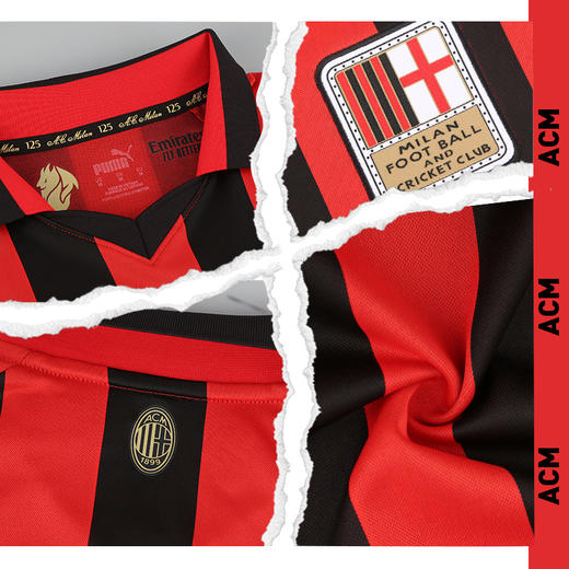 小李子PUMA彪马AC米兰125周年纪念款长袖球衣成人男775052 04 商品图2