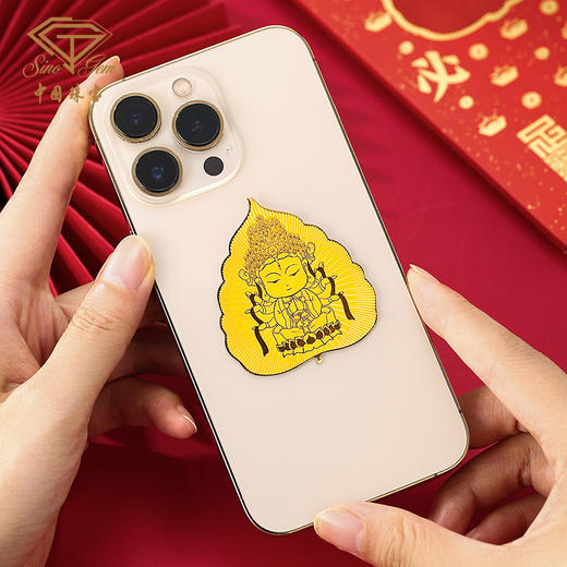 「大足石刻」有求必应足金黄金手机贴【Y】 商品图6