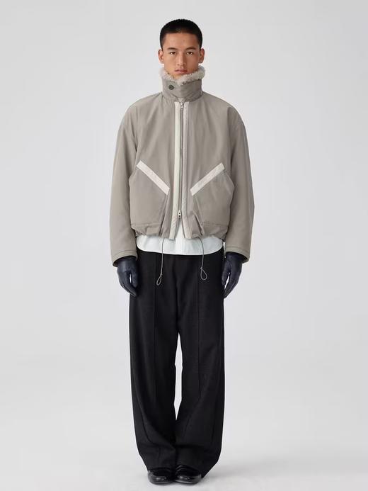 Simple Project/Y24245/毛领拼接马歇尔夹克外套 商品图2