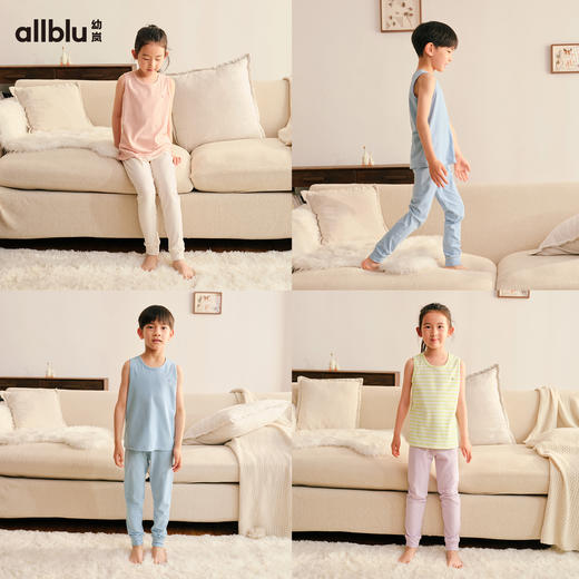 【王牌桉树皮】幼岚童装透汽罗纹小背心24秋季新款儿童家居背心 商品图3