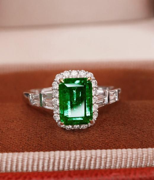 1.29ct刻面祖母绿戒指 商品图2