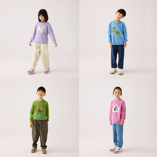 【秋Vol.2】幼岚童装「手工勾花」100%羊毛毛衣24秋季新款儿童男女童舒适毛衣ZY 商品图2