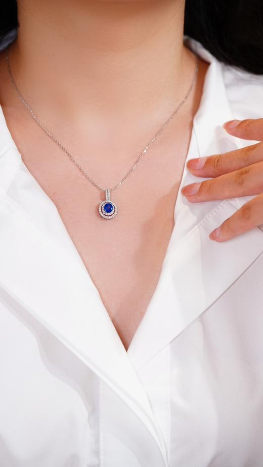 1.04ct刻面蓝宝石吊坠 商品图3