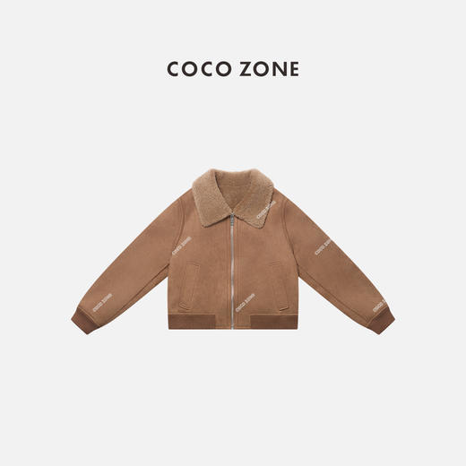 COCO ZONE 冬季复古美式拼接翻领保暖外套 CC2D3074 商品图4