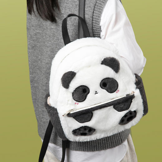 【故宫包】墨宝熊猫周边双肩包可爱毛绒包包文创生日礼物 商品图1