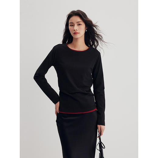 棉仓357601011-索罗那正肩合体基础百搭T舒适优雅多色T 商品图2