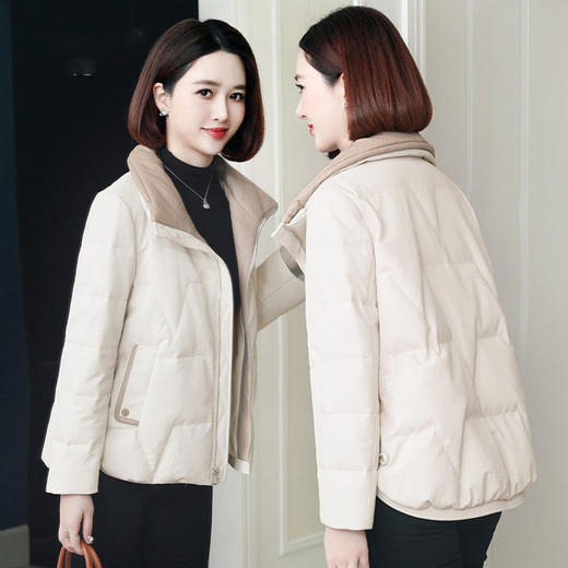 XT 3159真皮羽绒服时尚加厚外套皮衣 商品图0