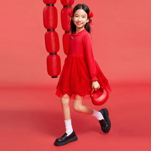 女童长袖连衣裙春季新款安奈儿童装实体店同款AG513527 商品图3