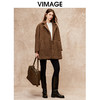 VIMAGE纬漫纪休闲直筒保暖宽松羊毛羊绒毛呢大衣冬新款V2214808 商品缩略图1