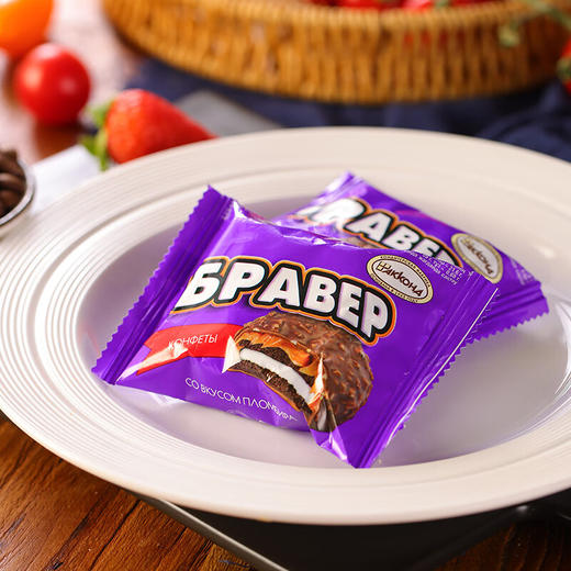 俄罗斯阿孔特牌冰淇淋味/牛奶味夹心饼干450g 咬一口美味在舌尖炸裂 152651/152650 商品图4