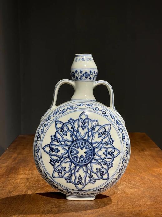 青花绘波斯星纹双系葫芦扁壶，顺丰包邮 商品图3