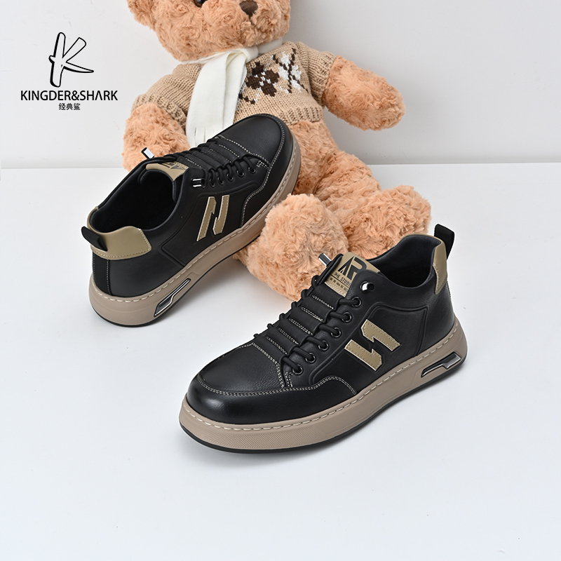 KDS经典鲨女鞋2024年冬季新款加绒保暖男士平底休闲鞋KW266-D55091